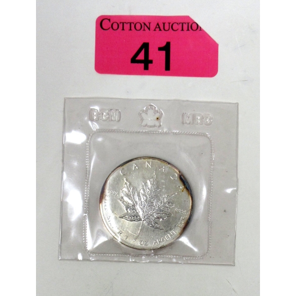 1 Oz .9999 Silver 1989 Maple Leaf Coin 