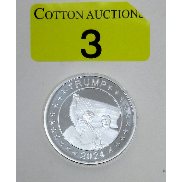 1 Oz .999 Silver 2024 TRUMP Assassination Survival Round 