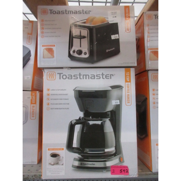 Toastmaster 2-Slice Toaster & 12-Cup Coffee Maker
