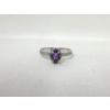 Image 1 : New Sterling Silver Amethyst Ring with Diamond