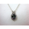Image 1 : New 1 CT Mystic Topaz Pendant Necklace w/Diamond