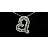 Image 1 : Half Carat Blue & White Diamond Heart Pendant 