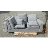 Image 1 : 80" Grey Fabric Upholstered Sofa