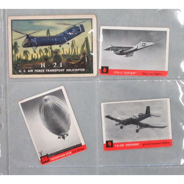 4 Vintage T.C.G. Airplane Trading Cards