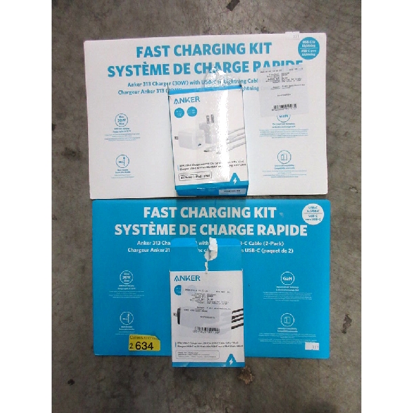 2 Anker Fast Charging Kits - 2 Packs