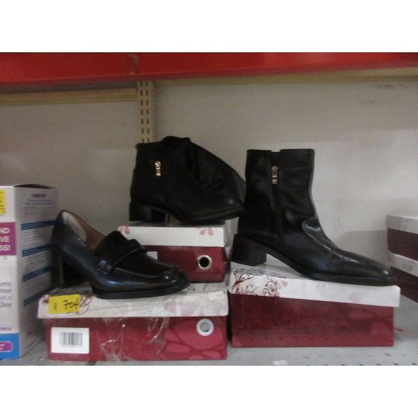 3 New Pairs of Size 9.5 & 10 Boxed Ladies Footwear