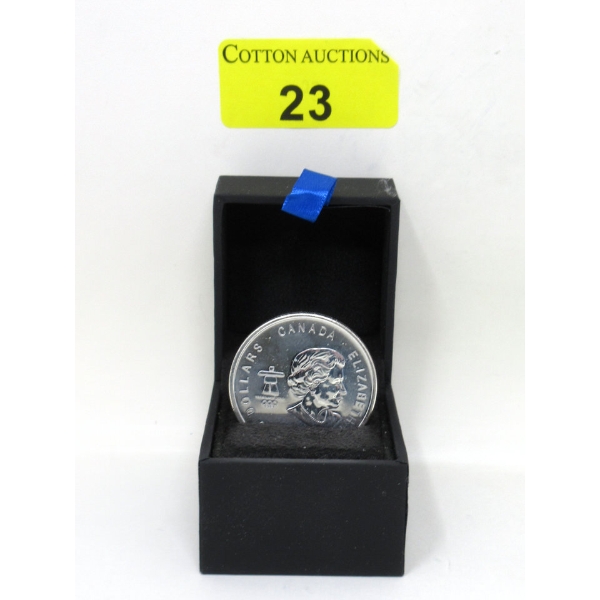 1 Oz .9999 Silver 2010 Vancouver/Whistler HOCKEY Coin 