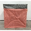 Image 1 : 6 New Foldable Fabric Storage Bins - Salmon/Grey