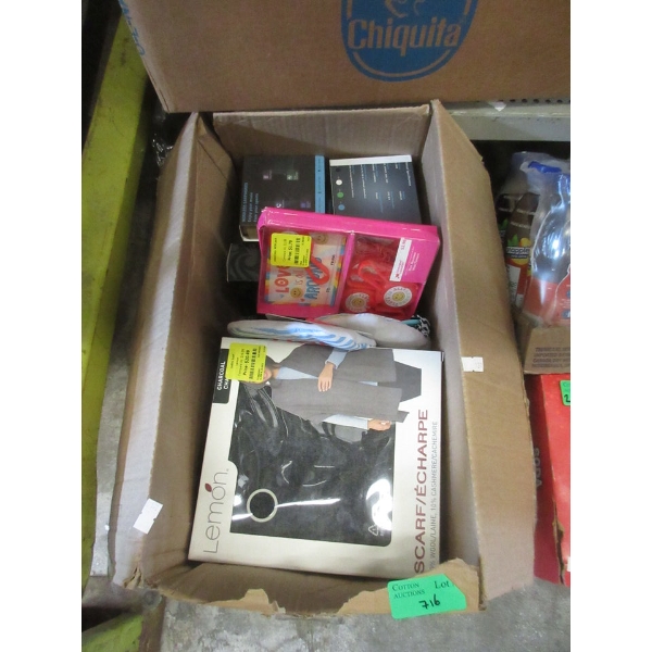 Box of Assorted New Merchandise in Packages