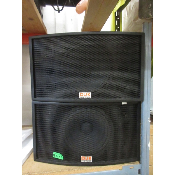 Pair of Pre Owned DJK Pro Audio KTV Speakers