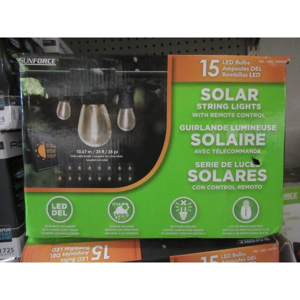 Sunforce 15 Bulb Solar String Light