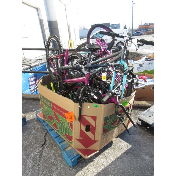 Skid of Bikes and Bike Parts - Customer Returns - As Is