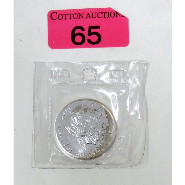 1 Oz .9999 Silver 1989 Maple Leaf Coin 