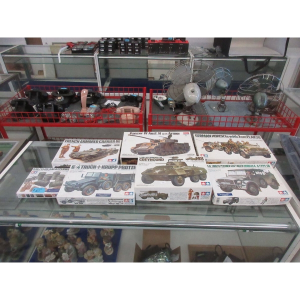6 Tamiya & 1 Academy Military 1:35 Scale Model Kits 