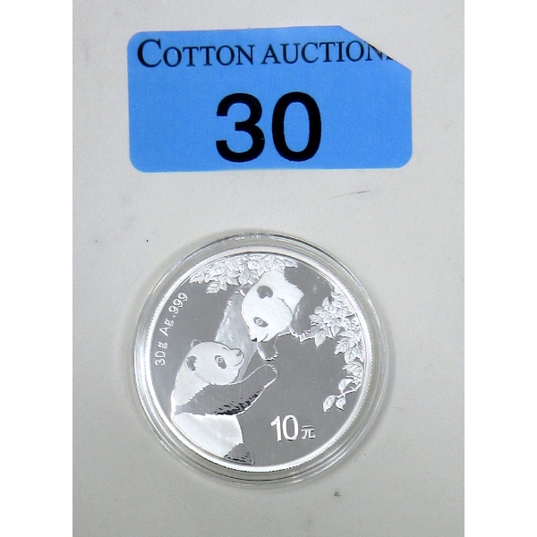 30 Gram .999 Silver 2023 China PANDA Coin 