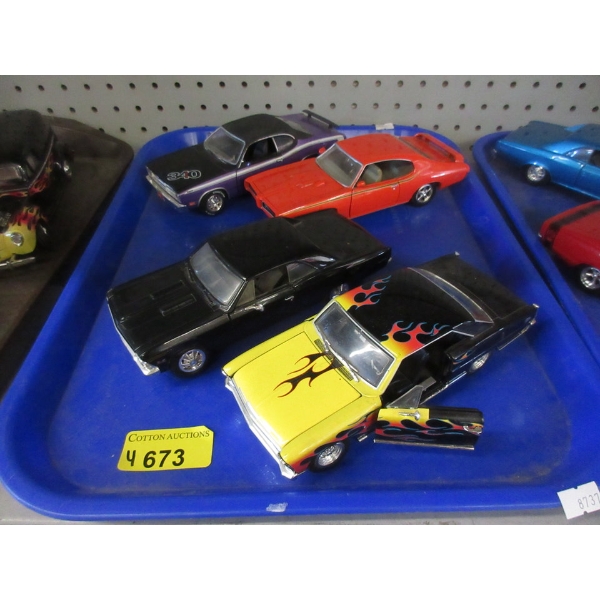 4 Diecast 1:24 Scale Model Vehicles 