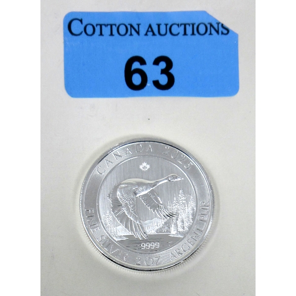 Early Release 2 Oz .9999 Silver 2025 Canada Goose Coin 