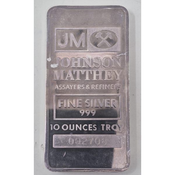 Ultra Rare 10 Oz .999 Silver Johnson Matthey/TD Bank Bar