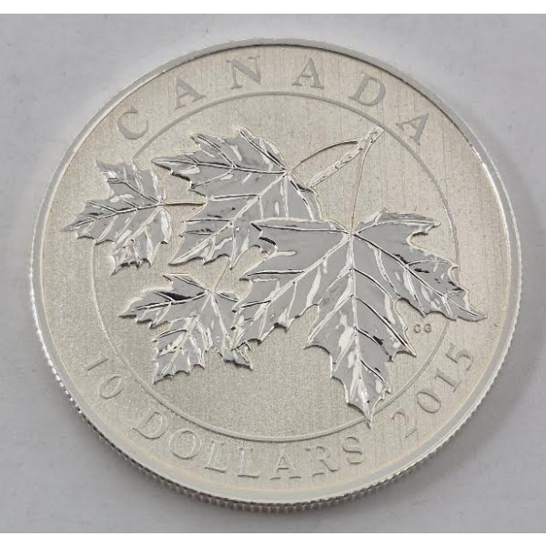 1/2 Oz .9999 Silver 2015 Canada Maple Leaf Coin