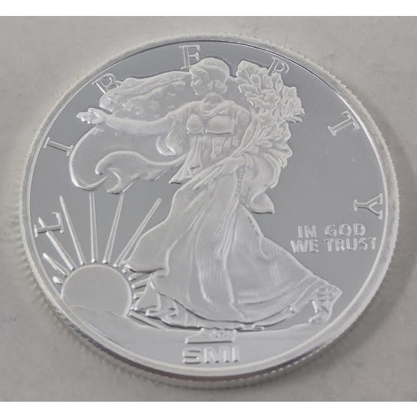 1 Oz .999 Silver Walking Liberty Round