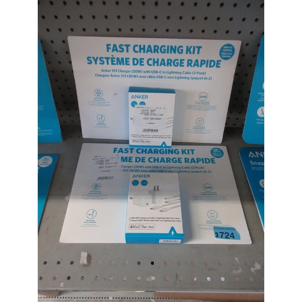 2 Anker Fast Charging Kit 2 Packs