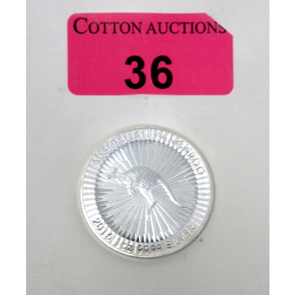 1 Oz .9999 Silver 2016 Australian Kangaroo Coin 