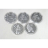 Image 2 : 5 x Silver Clad NUDE Girl Art Round 