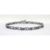 Image 1 : 6.02 CTW Amethyst & Diamond Tennis Bracelet