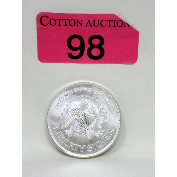 1 Oz .999 Silver Liberty/Bell A-Mark Round 