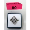 Image 1 : 1.08 CTW Sapphire & Diamond Cluster Ring 