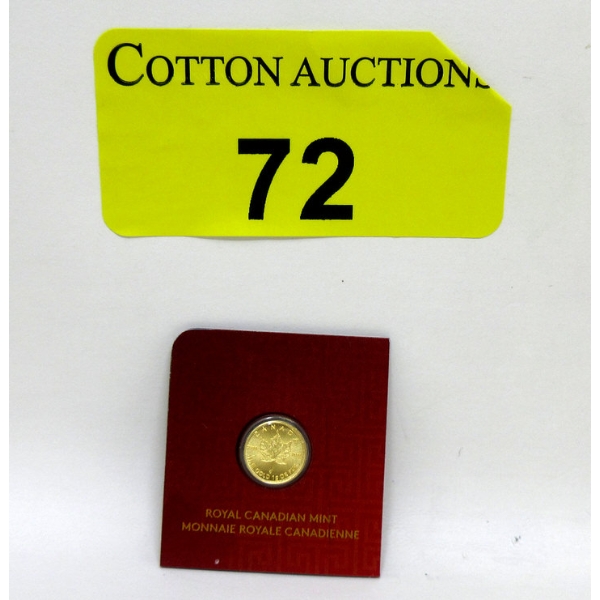1 Gram .9999 Fine Gold 2016 MapleGram Gold Coin 
