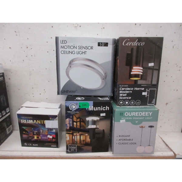 6 Assorted Lights and Strip Lights