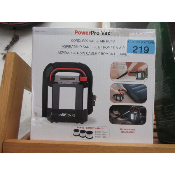 Power Pro Cordless Vac & Air Pump