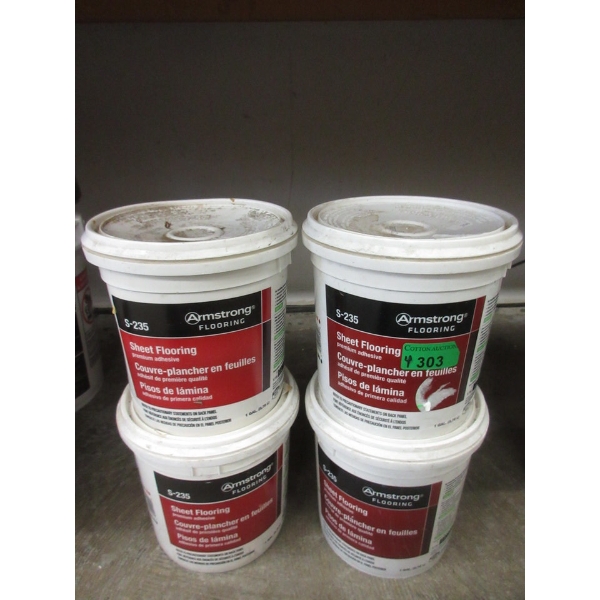 4 x 1 Gal Pails of Armstrong S-235 Flooring Adhesive