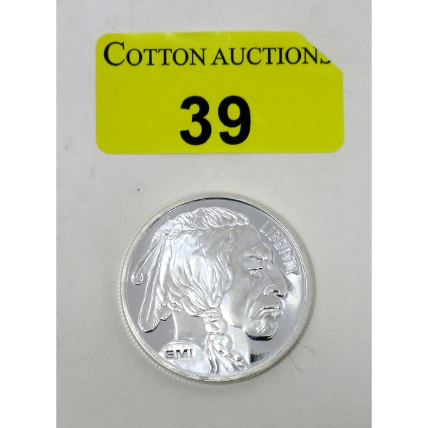 1 Oz .999 Silver Sunshine Minting Buffalo/Liberty Round