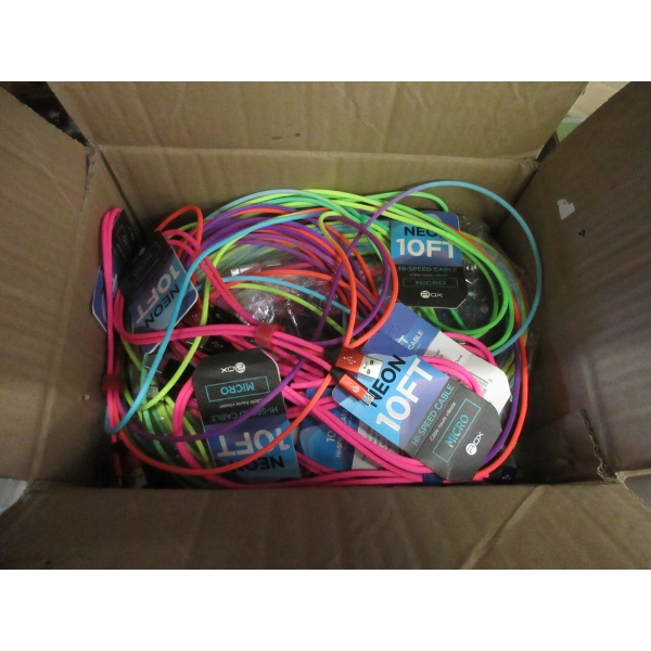 8 Sets of 10 New 10' Neon USB to Micro Cables