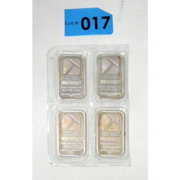 Uncut 4 x 1/2 Oz .999 Silver NWTM Bars 