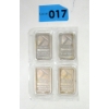 Image 1 : Uncut 4 x 1/2 Oz .999 Silver NWTM Bars 