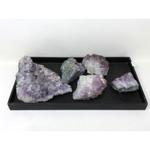 3 KG of Amethyst Crystal Rock Formations - 5 Pcs.