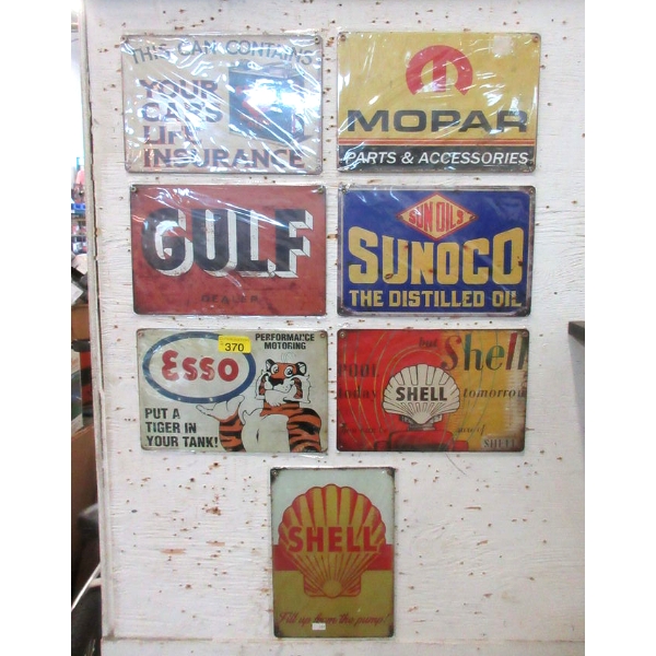 7 New Gas Themed Vintage Style Wall Signs