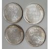 Image 1 : 4 x 1/4 Oz .999 Silver Walking Liberty Rounds 