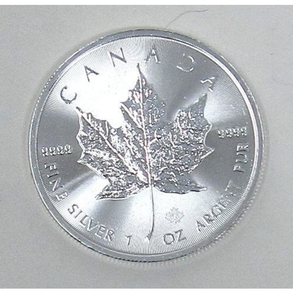 1 Oz .9999 Silver 2023 Canada Maple Leaf Coin 