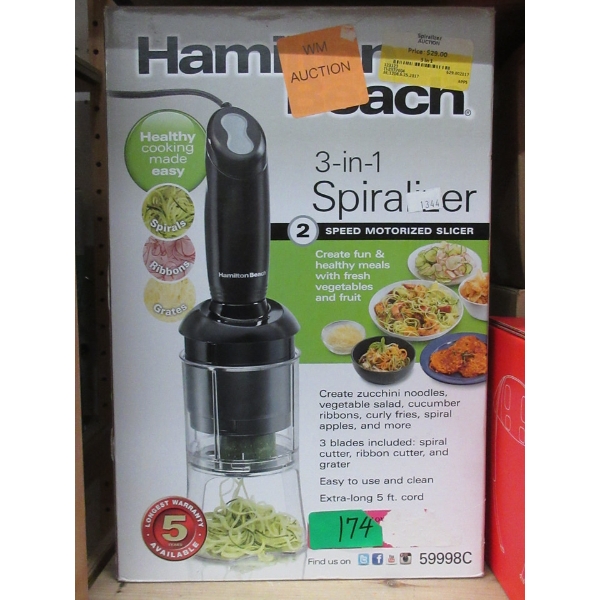 Hamilton Beach 3-in-1 Vegetable Spiralizer