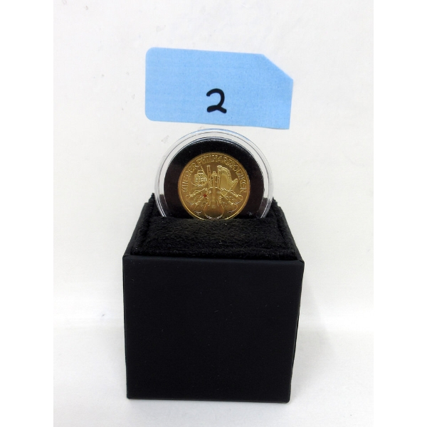 1/4 Oz .9999 Fine Gold Philharmoniker Coin 