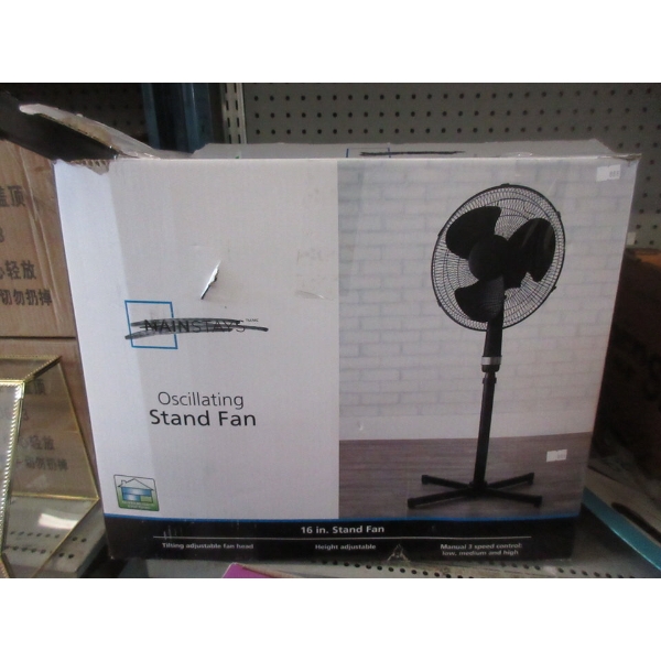Adjustable Height Oscillating Stand Fan - 16  Fan