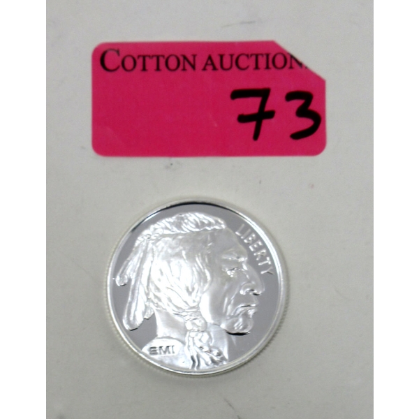 1 Oz .999 Silver Indigenous/Buffalo Round 