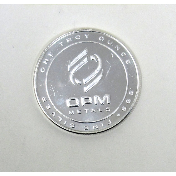 1 Oz .999+ Silver OPM Round 