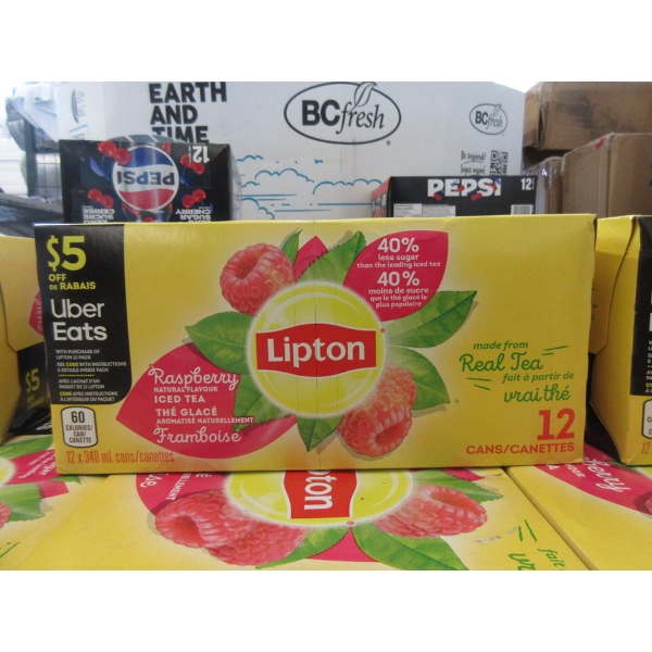 6 Case of Lipton Raspberry Iced Tea