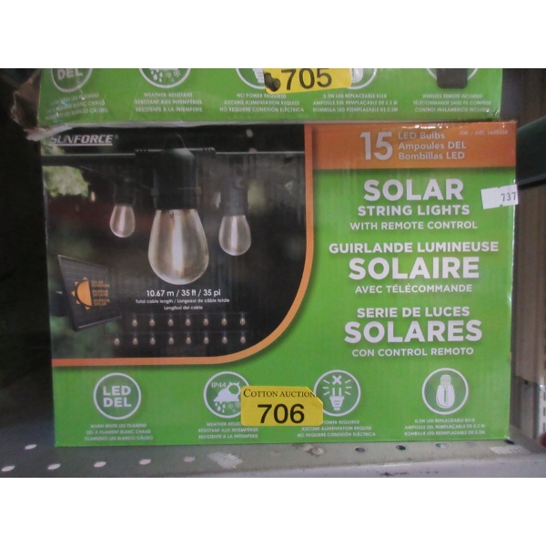 Sunforce 15 Bulb Solar String Light with Remote