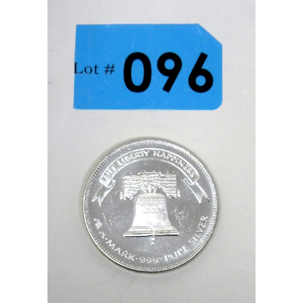 1 Oz .999 Silver A-Mark Liberty Bell Round 